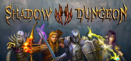 Shadow Dungeon official Steam artwork showing four playable heroes